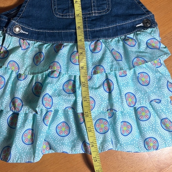 Lee Denim and Light Blue Patterned Kids Overalls - Picture 9 of 10